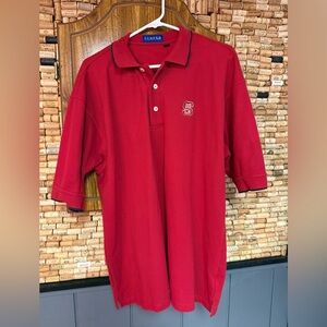 Vintage 90’s Turfer Sport NC State red cotton blend polo shirt size XL
